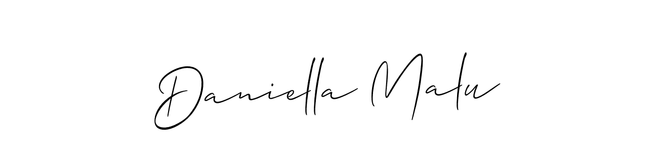 This is the best signature style for the Daniella Malu name. Also you like these signature font (Allison_Script). Mix name signature. Daniella Malu signature style 2 images and pictures png