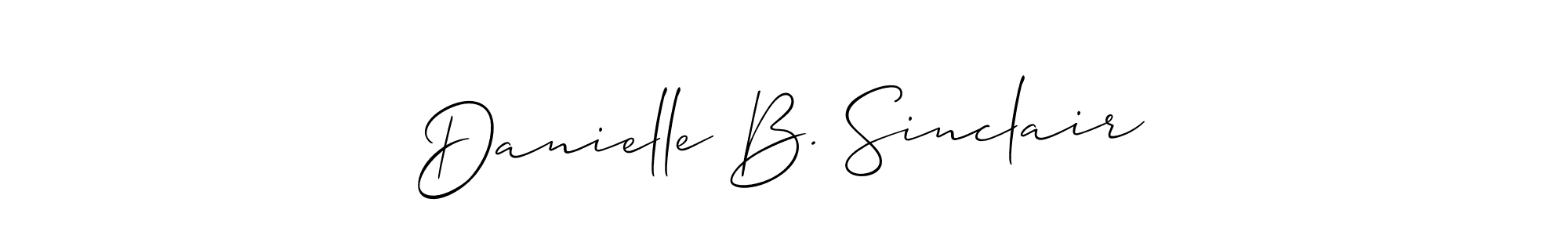 This is the best signature style for the Danielle B. Sinclair name. Also you like these signature font (Allison_Script). Mix name signature. Danielle B. Sinclair signature style 2 images and pictures png