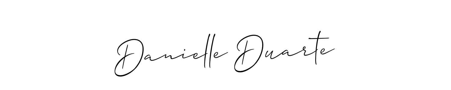 Design your own signature with our free online signature maker. With this signature software, you can create a handwritten (Allison_Script) signature for name Danielle Duarte. Danielle Duarte signature style 2 images and pictures png