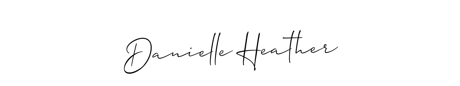See photos of Danielle Heather official signature by Spectra . Check more albums & portfolios. Read reviews & check more about Allison_Script font. Danielle Heather signature style 2 images and pictures png