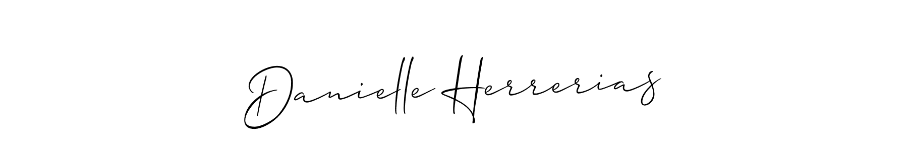 Design your own signature with our free online signature maker. With this signature software, you can create a handwritten (Allison_Script) signature for name Danielle Herrerias. Danielle Herrerias signature style 2 images and pictures png