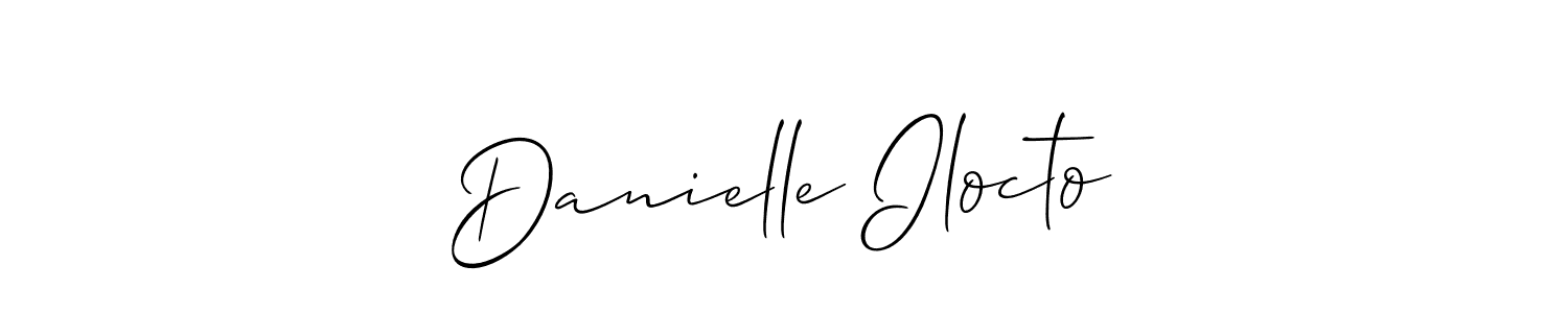How to make Danielle Ilocto name signature. Use Allison_Script style for creating short signs online. This is the latest handwritten sign. Danielle Ilocto signature style 2 images and pictures png