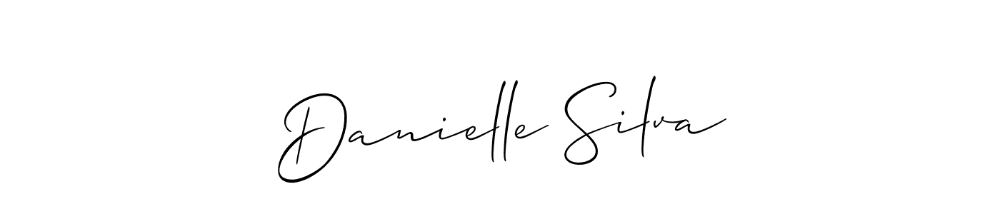 The best way (Allison_Script) to make a short signature is to pick only two or three words in your name. The name Danielle Silva include a total of six letters. For converting this name. Danielle Silva signature style 2 images and pictures png