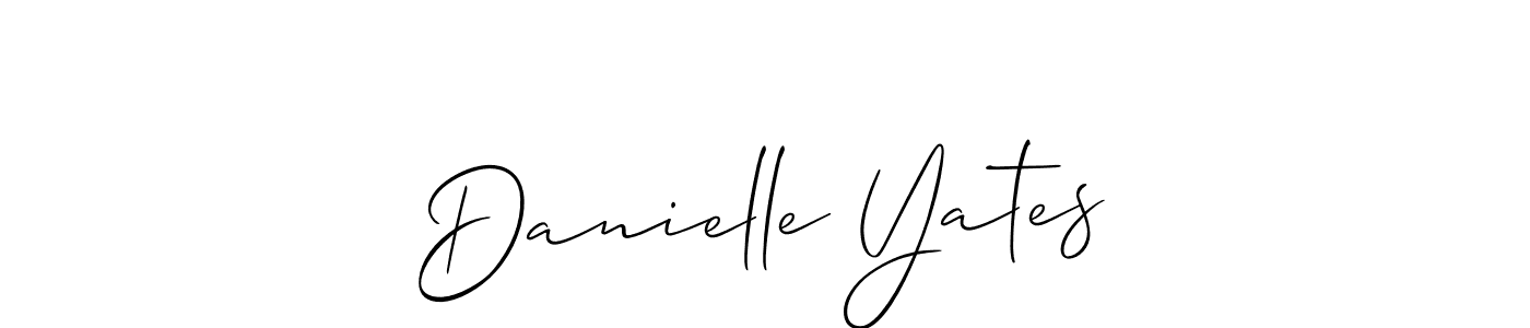 You should practise on your own different ways (Allison_Script) to write your name (Danielle Yates) in signature. don't let someone else do it for you. Danielle Yates signature style 2 images and pictures png
