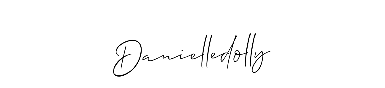 Danielledolly stylish signature style. Best Handwritten Sign (Allison_Script) for my name. Handwritten Signature Collection Ideas for my name Danielledolly. Danielledolly signature style 2 images and pictures png