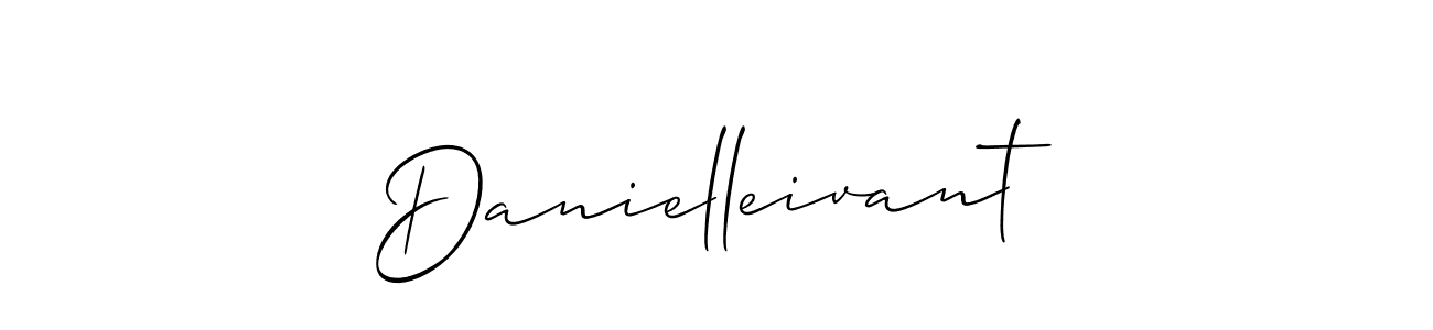 Similarly Allison_Script is the best handwritten signature design. Signature creator online .You can use it as an online autograph creator for name Danielleivant. Danielleivant signature style 2 images and pictures png