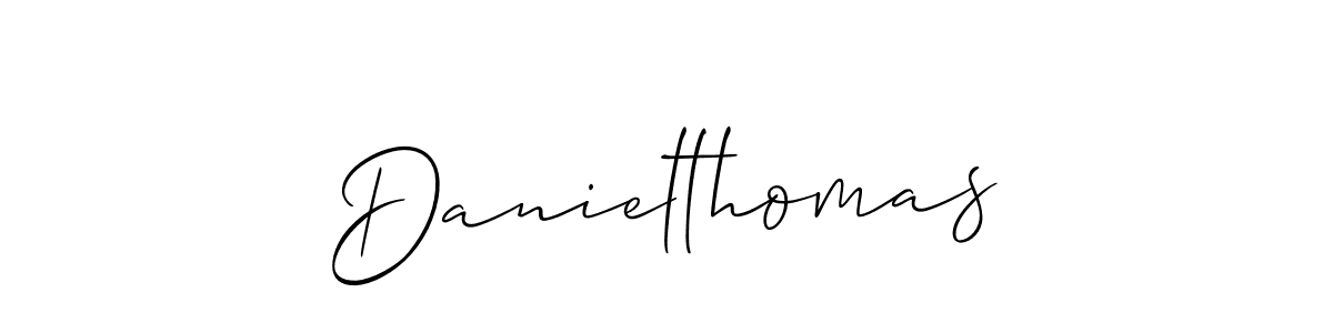 Allison_Script is a professional signature style that is perfect for those who want to add a touch of class to their signature. It is also a great choice for those who want to make their signature more unique. Get Danielthomas name to fancy signature for free. Danielthomas signature style 2 images and pictures png