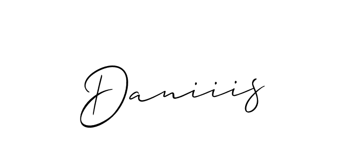 How to make Daniiis signature? Allison_Script is a professional autograph style. Create handwritten signature for Daniiis name. Daniiis signature style 2 images and pictures png