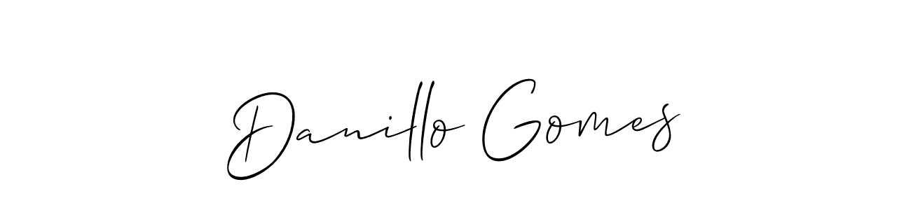 Design your own signature with our free online signature maker. With this signature software, you can create a handwritten (Allison_Script) signature for name Danillo Gomes. Danillo Gomes signature style 2 images and pictures png