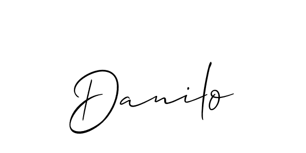 How to make Danilo signature? Allison_Script is a professional autograph style. Create handwritten signature for Danilo name. Danilo signature style 2 images and pictures png