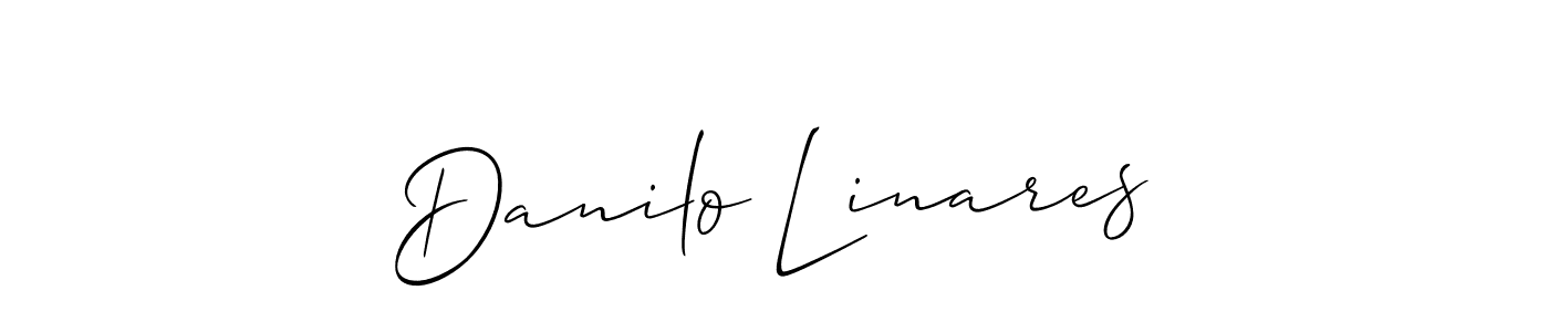 if you are searching for the best signature style for your name Danilo Linares. so please give up your signature search. here we have designed multiple signature styles  using Allison_Script. Danilo Linares signature style 2 images and pictures png