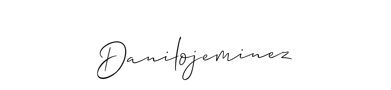 How to make Danilojeminez name signature. Use Allison_Script style for creating short signs online. This is the latest handwritten sign. Danilojeminez signature style 2 images and pictures png