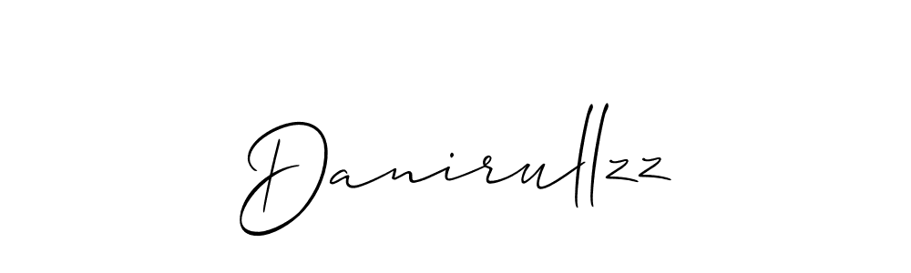 How to make Danirullzz name signature. Use Allison_Script style for creating short signs online. This is the latest handwritten sign. Danirullzz signature style 2 images and pictures png