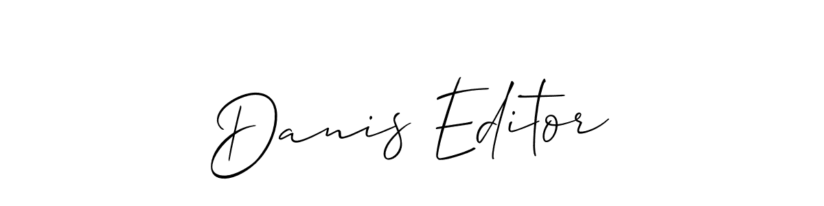 How to make Danis Editor signature? Allison_Script is a professional autograph style. Create handwritten signature for Danis Editor name. Danis Editor signature style 2 images and pictures png