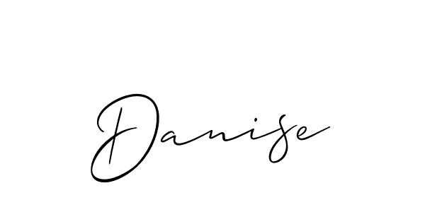 Allison_Script is a professional signature style that is perfect for those who want to add a touch of class to their signature. It is also a great choice for those who want to make their signature more unique. Get Danise name to fancy signature for free. Danise signature style 2 images and pictures png