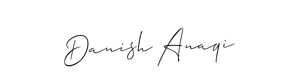 You should practise on your own different ways (Allison_Script) to write your name (Danish Anaqi) in signature. don't let someone else do it for you. Danish Anaqi signature style 2 images and pictures png