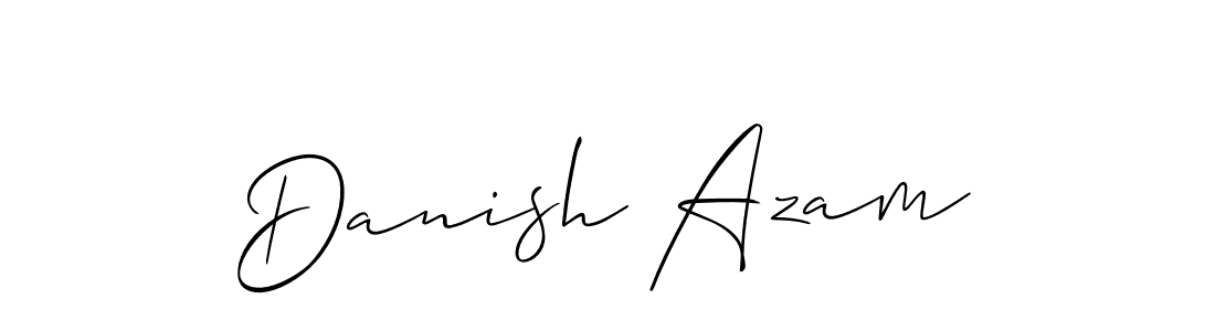 Make a beautiful signature design for name Danish Azam. With this signature (Allison_Script) style, you can create a handwritten signature for free. Danish Azam signature style 2 images and pictures png