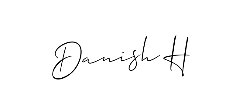 How to make Danish H signature? Allison_Script is a professional autograph style. Create handwritten signature for Danish H name. Danish H signature style 2 images and pictures png