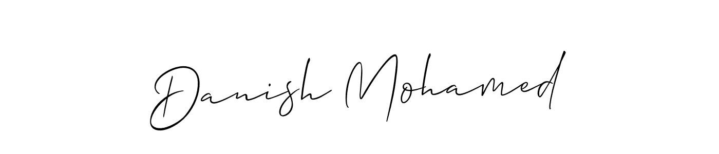 How to make Danish Mohamed signature? Allison_Script is a professional autograph style. Create handwritten signature for Danish Mohamed name. Danish Mohamed signature style 2 images and pictures png