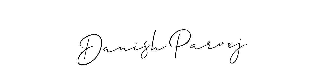 The best way (Allison_Script) to make a short signature is to pick only two or three words in your name. The name Danish Parvej include a total of six letters. For converting this name. Danish Parvej signature style 2 images and pictures png