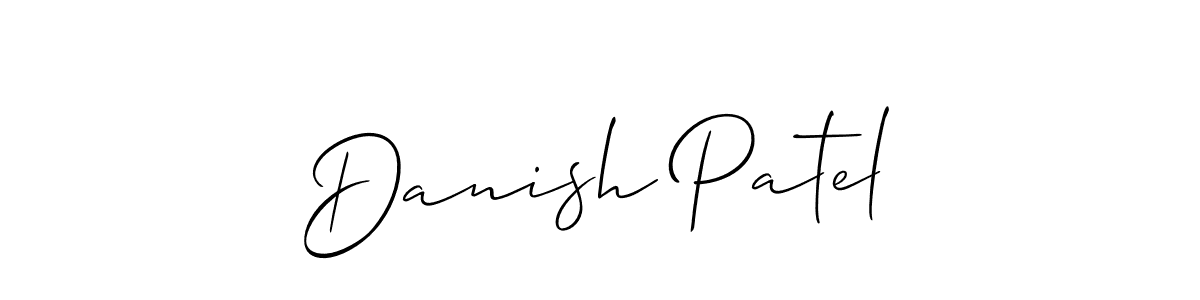The best way (Allison_Script) to make a short signature is to pick only two or three words in your name. The name Danish Patel include a total of six letters. For converting this name. Danish Patel signature style 2 images and pictures png