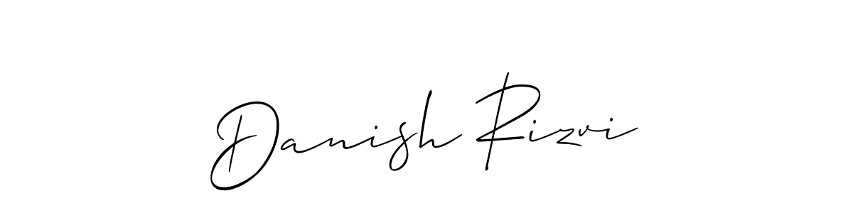 The best way (Allison_Script) to make a short signature is to pick only two or three words in your name. The name Danish Rizvi include a total of six letters. For converting this name. Danish Rizvi signature style 2 images and pictures png