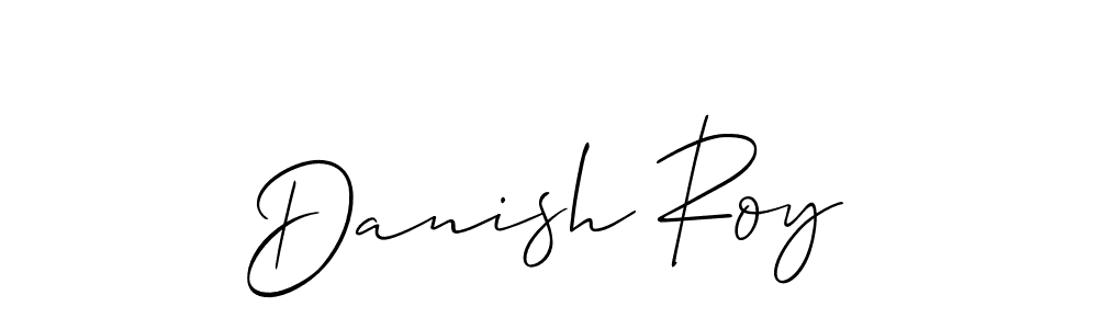 Make a beautiful signature design for name Danish Roy. With this signature (Allison_Script) style, you can create a handwritten signature for free. Danish Roy signature style 2 images and pictures png