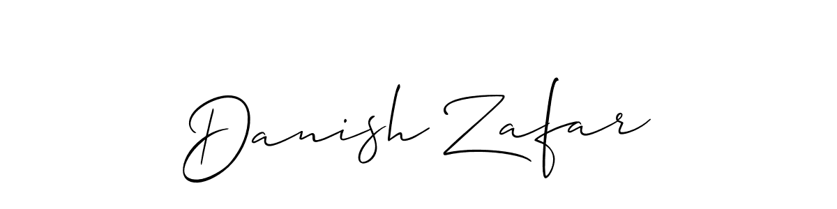 Allison_Script is a professional signature style that is perfect for those who want to add a touch of class to their signature. It is also a great choice for those who want to make their signature more unique. Get Danish Zafar name to fancy signature for free. Danish Zafar signature style 2 images and pictures png