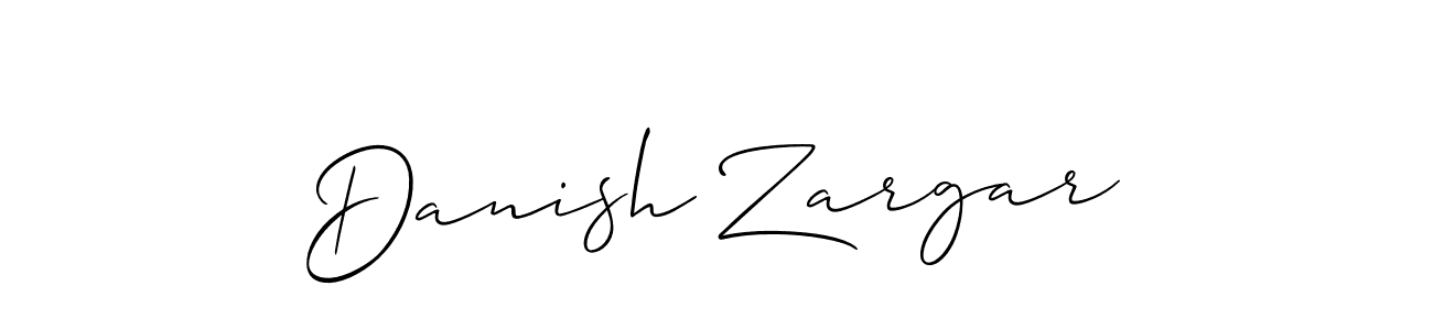 How to make Danish Zargar name signature. Use Allison_Script style for creating short signs online. This is the latest handwritten sign. Danish Zargar signature style 2 images and pictures png