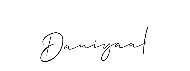 How to Draw Daniyaal signature style? Allison_Script is a latest design signature styles for name Daniyaal. Daniyaal signature style 2 images and pictures png