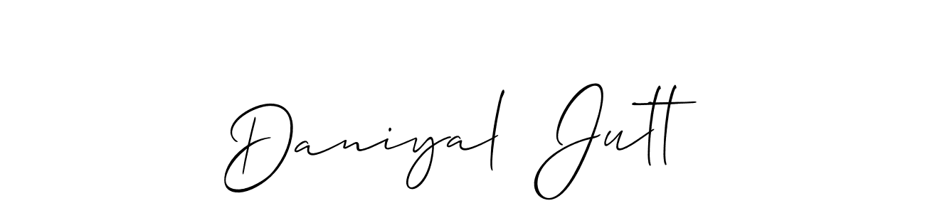 How to Draw Daniyal  Jutt signature style? Allison_Script is a latest design signature styles for name Daniyal  Jutt. Daniyal  Jutt signature style 2 images and pictures png