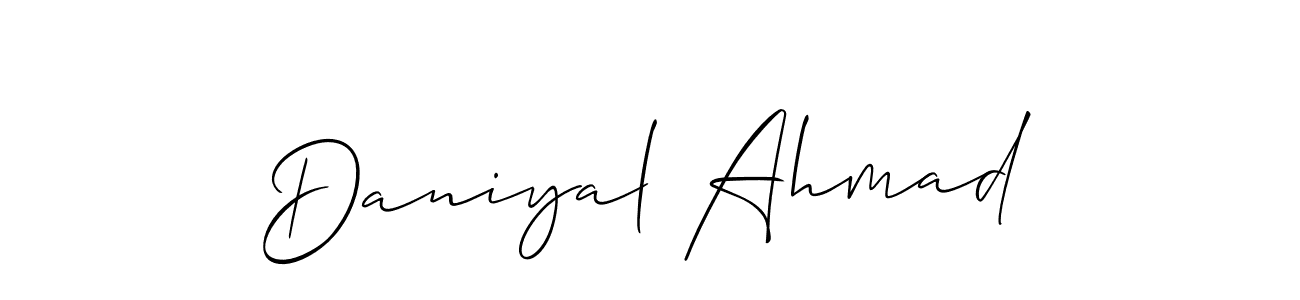 Make a short Daniyal Ahmad signature style. Manage your documents anywhere anytime using Allison_Script. Create and add eSignatures, submit forms, share and send files easily. Daniyal Ahmad signature style 2 images and pictures png