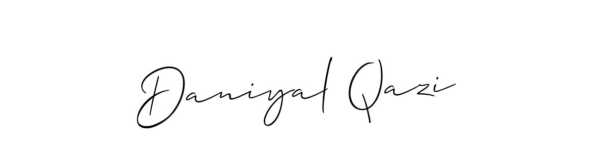 This is the best signature style for the Daniyal Qazi name. Also you like these signature font (Allison_Script). Mix name signature. Daniyal Qazi signature style 2 images and pictures png