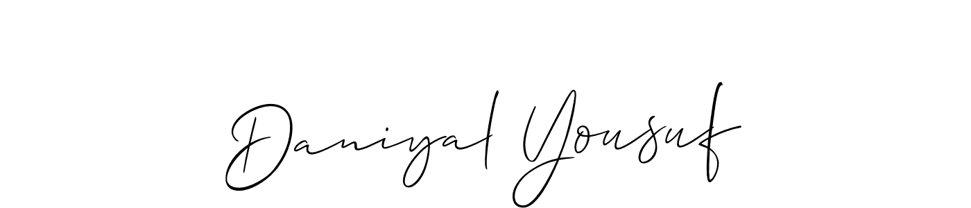 Also we have Daniyal Yousuf name is the best signature style. Create professional handwritten signature collection using Allison_Script autograph style. Daniyal Yousuf signature style 2 images and pictures png