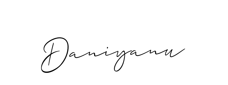 You should practise on your own different ways (Allison_Script) to write your name (Daniyanu) in signature. don't let someone else do it for you. Daniyanu signature style 2 images and pictures png