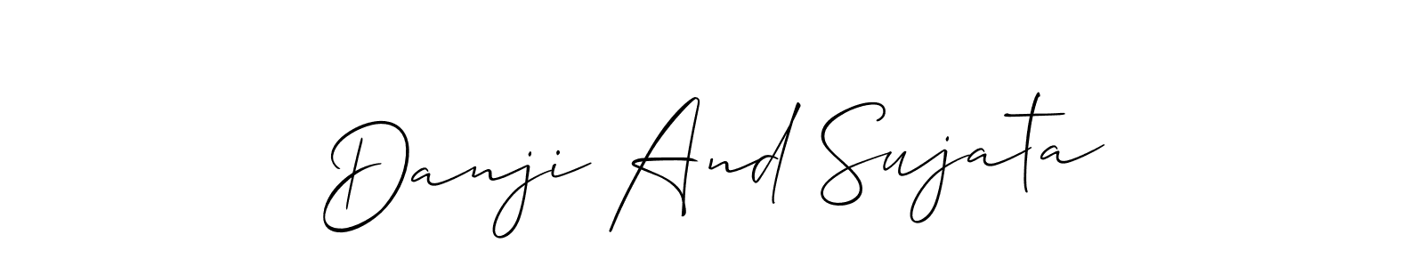 Make a short Danji And Sujata signature style. Manage your documents anywhere anytime using Allison_Script. Create and add eSignatures, submit forms, share and send files easily. Danji And Sujata signature style 2 images and pictures png