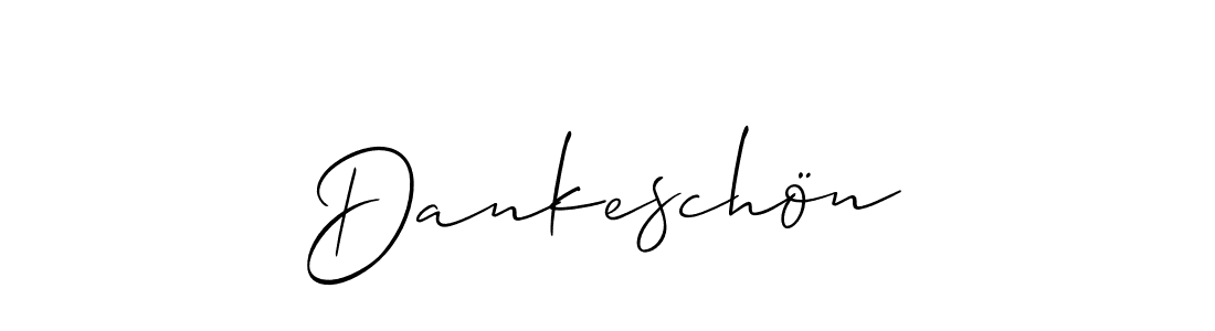 Best and Professional Signature Style for Dankeschön. Allison_Script Best Signature Style Collection. Dankeschön signature style 2 images and pictures png