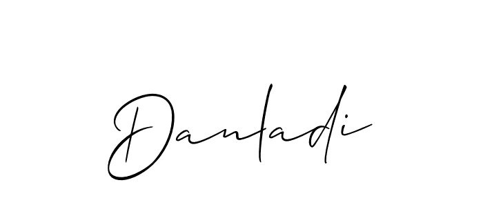 How to make Danladi signature? Allison_Script is a professional autograph style. Create handwritten signature for Danladi name. Danladi signature style 2 images and pictures png