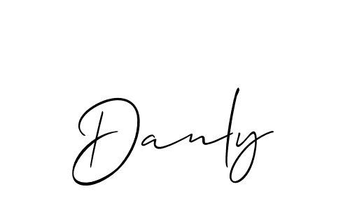 How to make Danly signature? Allison_Script is a professional autograph style. Create handwritten signature for Danly name. Danly signature style 2 images and pictures png