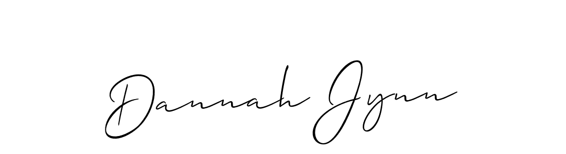 Make a beautiful signature design for name Dannah Jynn. With this signature (Allison_Script) style, you can create a handwritten signature for free. Dannah Jynn signature style 2 images and pictures png