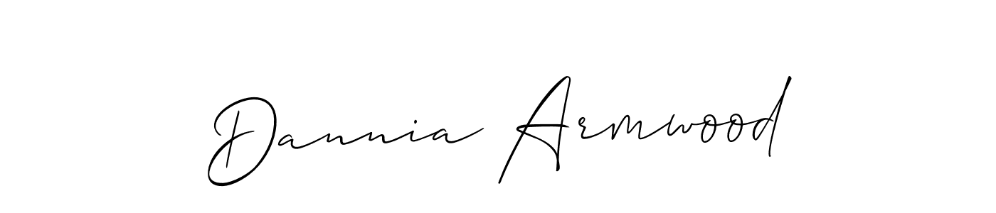 Also we have Dannia Armwood name is the best signature style. Create professional handwritten signature collection using Allison_Script autograph style. Dannia Armwood signature style 2 images and pictures png