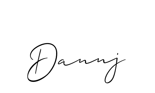 Create a beautiful signature design for name Dannj. With this signature (Allison_Script) fonts, you can make a handwritten signature for free. Dannj signature style 2 images and pictures png