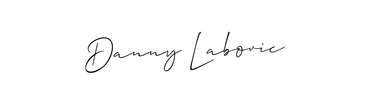 How to make Danny Labovic name signature. Use Allison_Script style for creating short signs online. This is the latest handwritten sign. Danny Labovic signature style 2 images and pictures png