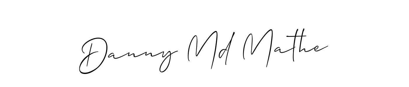 Also You can easily find your signature by using the search form. We will create Danny Md Mathe name handwritten signature images for you free of cost using Allison_Script sign style. Danny Md Mathe signature style 2 images and pictures png