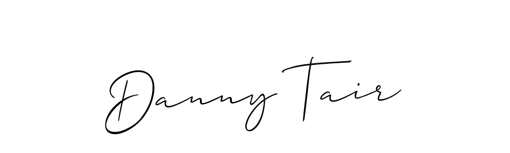 How to make Danny Tair name signature. Use Allison_Script style for creating short signs online. This is the latest handwritten sign. Danny Tair signature style 2 images and pictures png