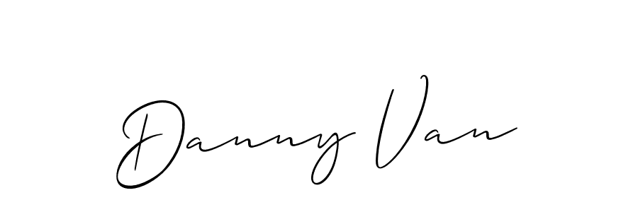 Use a signature maker to create a handwritten signature online. With this signature software, you can design (Allison_Script) your own signature for name Danny Van. Danny Van signature style 2 images and pictures png