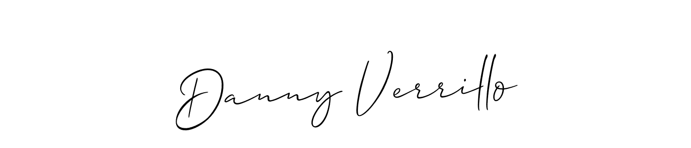 The best way (Allison_Script) to make a short signature is to pick only two or three words in your name. The name Danny Verrillo include a total of six letters. For converting this name. Danny Verrillo signature style 2 images and pictures png