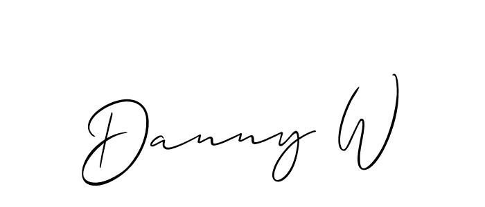 How to Draw Danny W signature style? Allison_Script is a latest design signature styles for name Danny W. Danny W signature style 2 images and pictures png