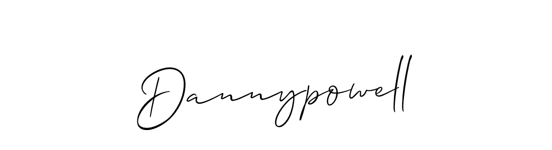 How to make Dannypowell name signature. Use Allison_Script style for creating short signs online. This is the latest handwritten sign. Dannypowell signature style 2 images and pictures png