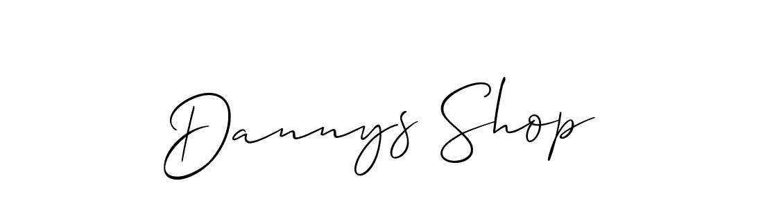 Allison_Script is a professional signature style that is perfect for those who want to add a touch of class to their signature. It is also a great choice for those who want to make their signature more unique. Get Dannys Shop name to fancy signature for free. Dannys Shop signature style 2 images and pictures png